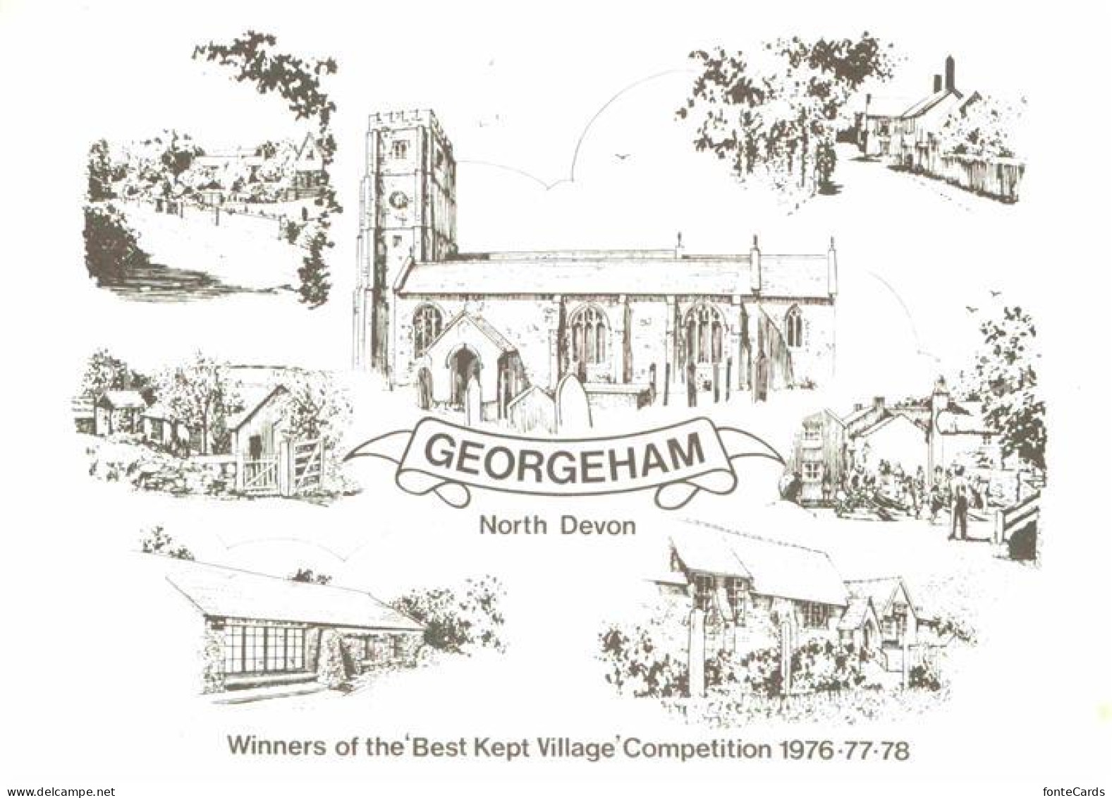 72807536 Georgeham Winners Of The Best Kept Village Competition Kuenstlerkarte G - Altri & Non Classificati