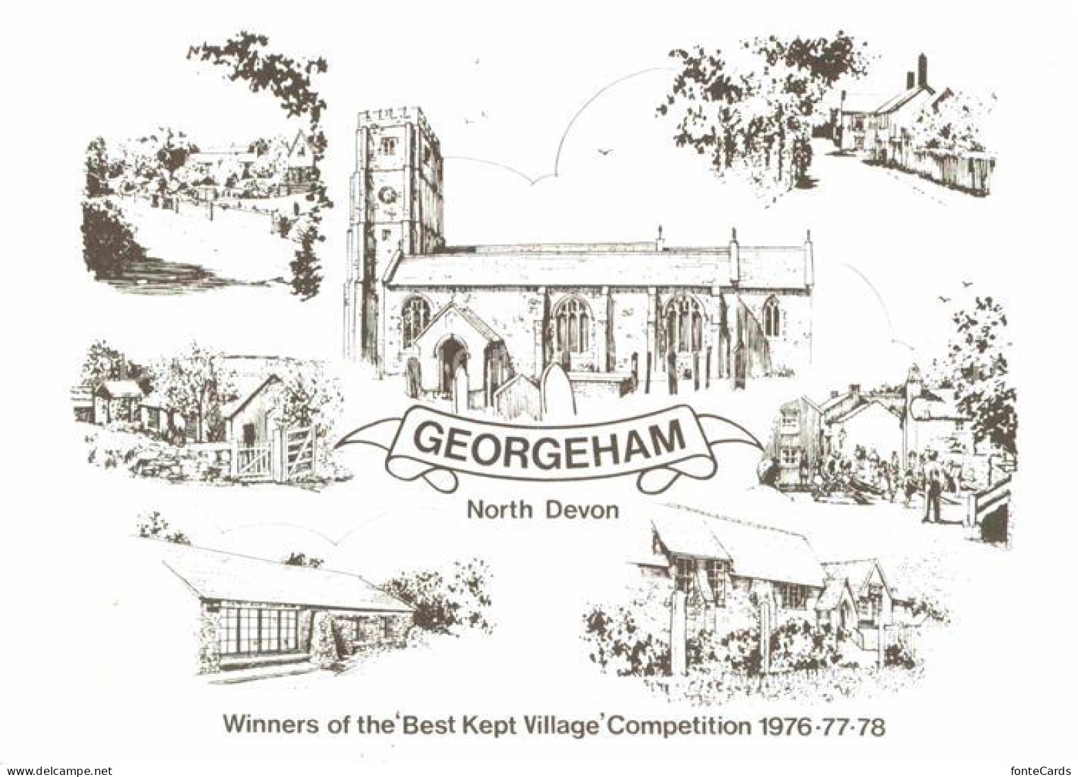 72807525 Georgeham Winners Of The Best Kept Village Competition Kuenstlerkarte G - Altri & Non Classificati