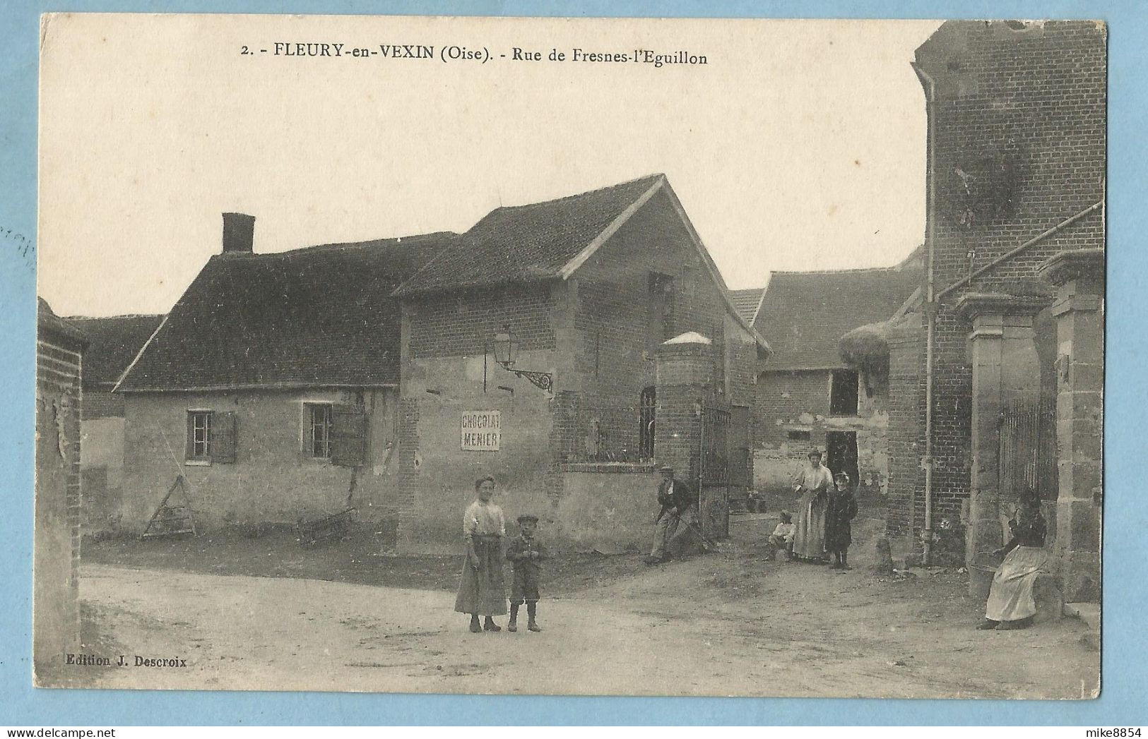 F0694  CPA  FLEURY-en-VEXIN  (Oise)  Rue De Fresnes-L'Eguillon - CHOCOLAT MENIER  +++++++++++++++ - Andere & Zonder Classificatie