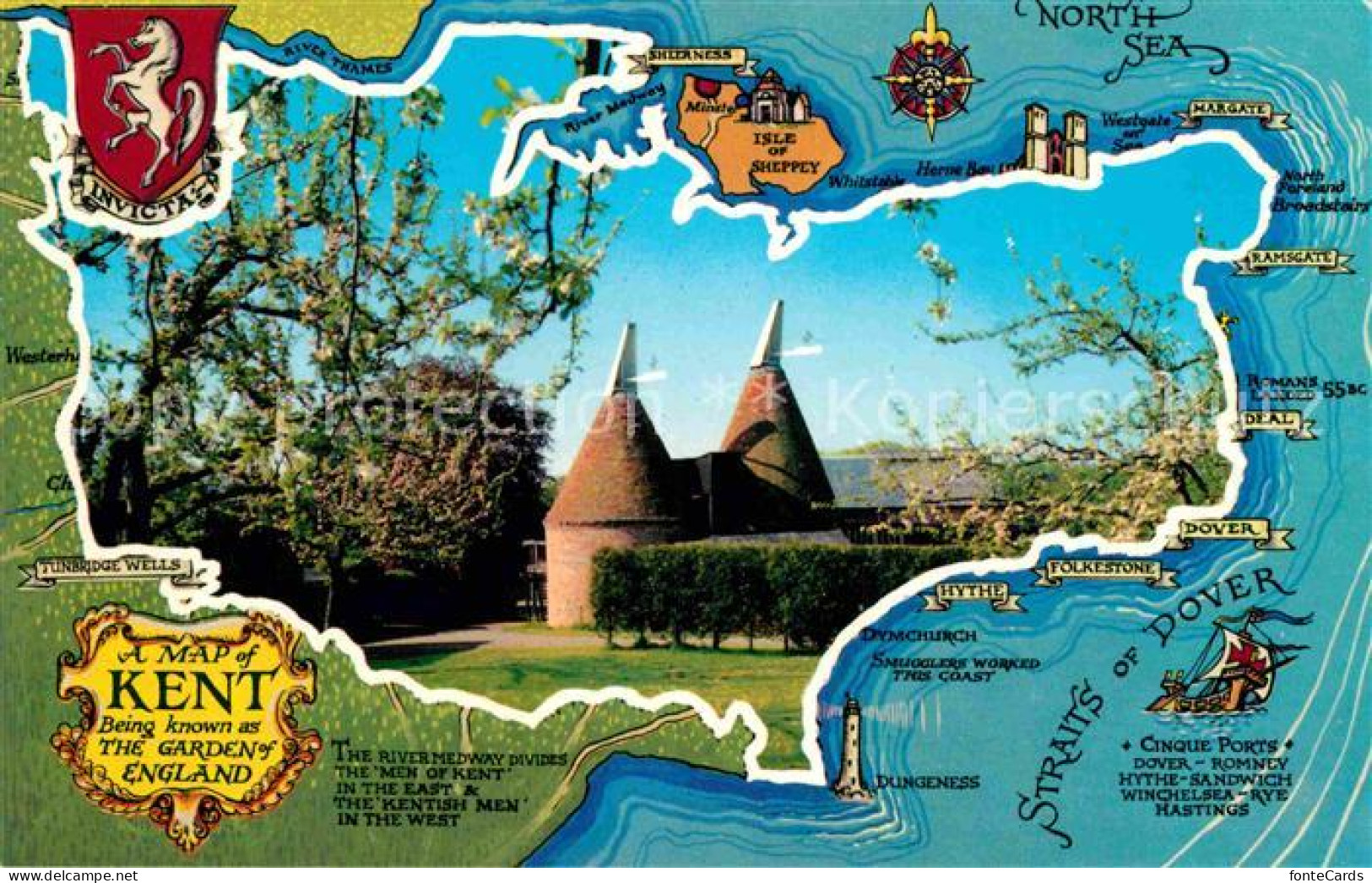 72805772 Kent Map Of The Region Kent - Andere & Zonder Classificatie