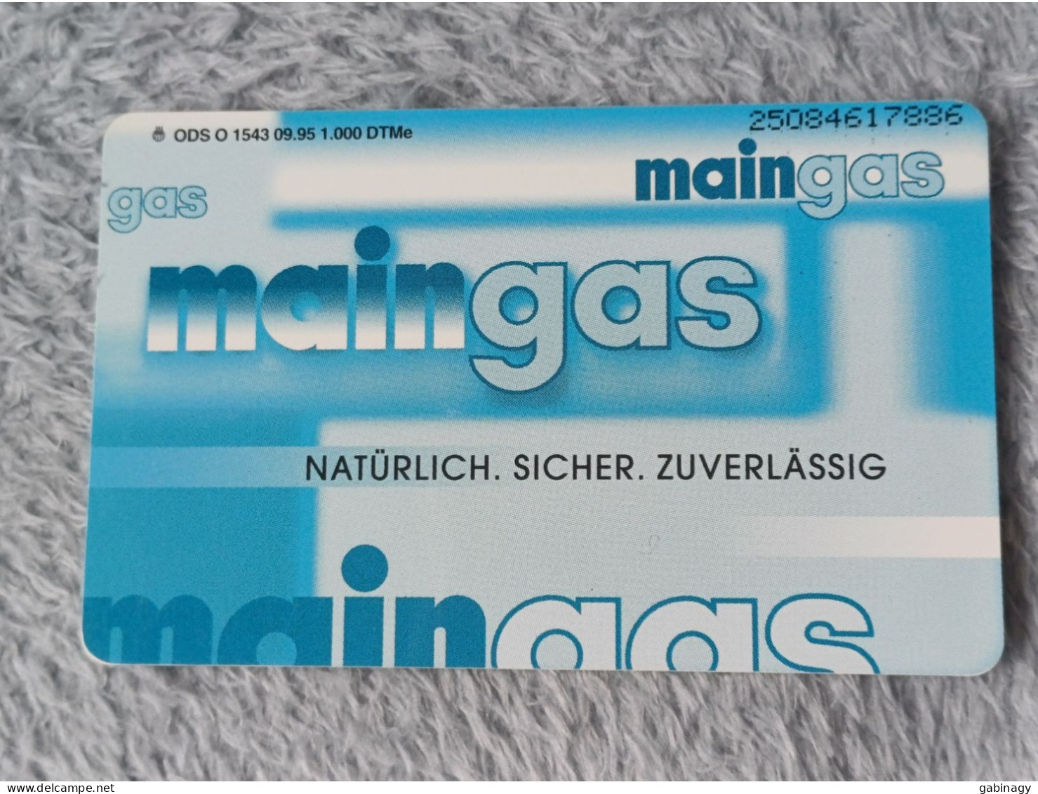 GERMANY-1156 - O 1543 - Maingas AG, Frankfurt/Main - 1.000ex. - O-Series: Kundenserie Vom Sammlerservice Ausgeschlossen