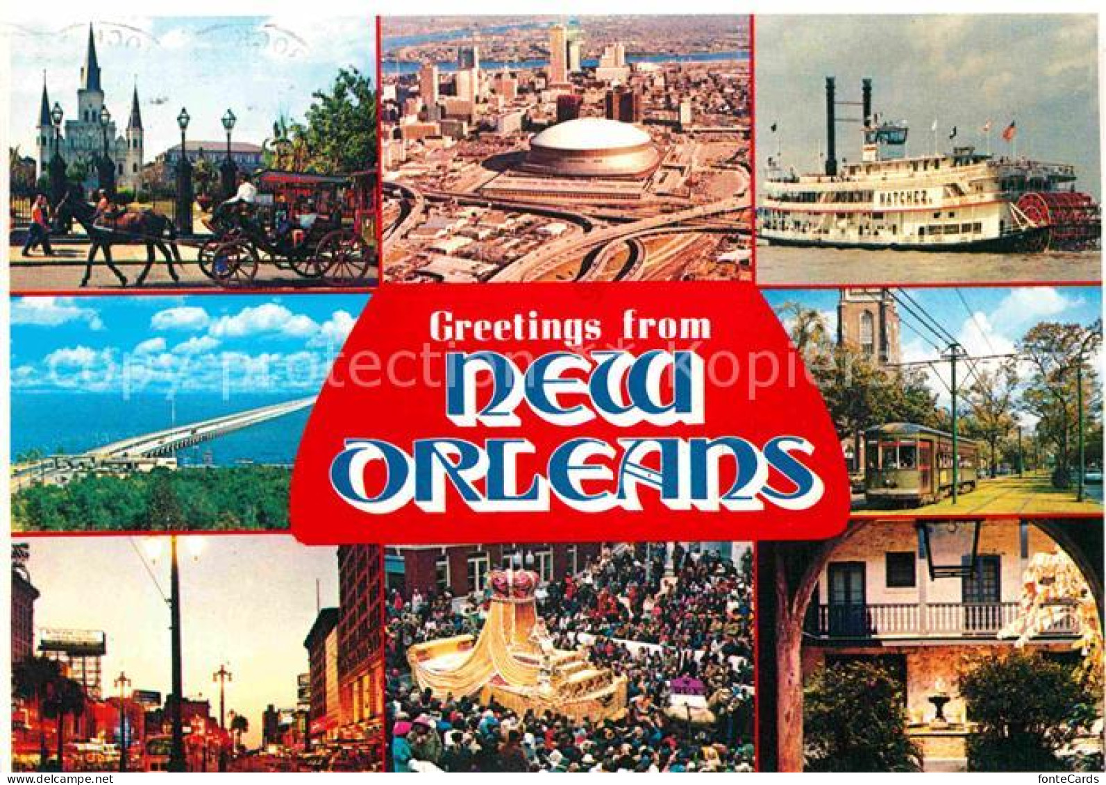 72803475 New_Orleans_Louisiana Jackson Square Steamboat Lake Ponchartrain Causew - Andere & Zonder Classificatie