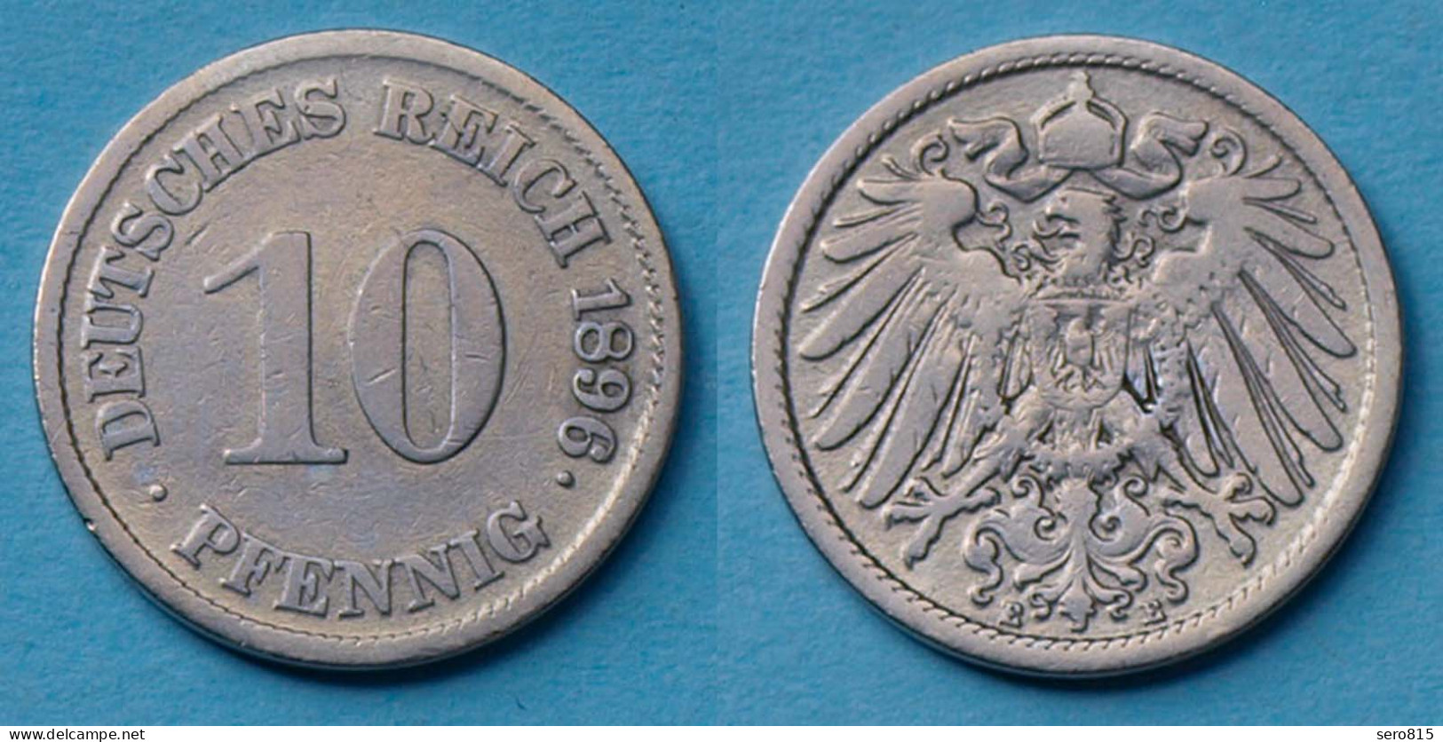 10 Pfennig 1896 E Deutsches Kaiserreich Empire Jäger Nr. 13   (17734 - 10 Pfennig