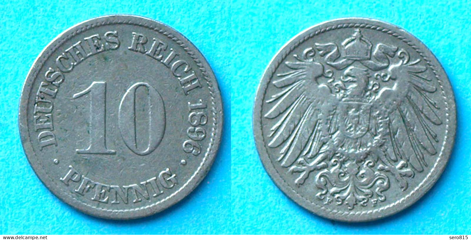 10 Pfennig 1896 F Deutsches Kaiserreich Empire Jäger Nr. 13   (17736 - 10 Pfennig