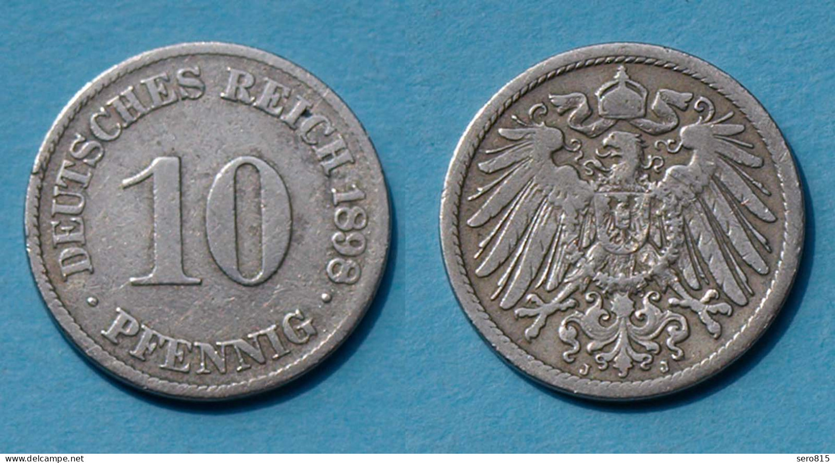 10 Pfennig 1898 J Deutsches Kaiserreich Empire Jäger Nr. 13   (17737 - 10 Pfennig