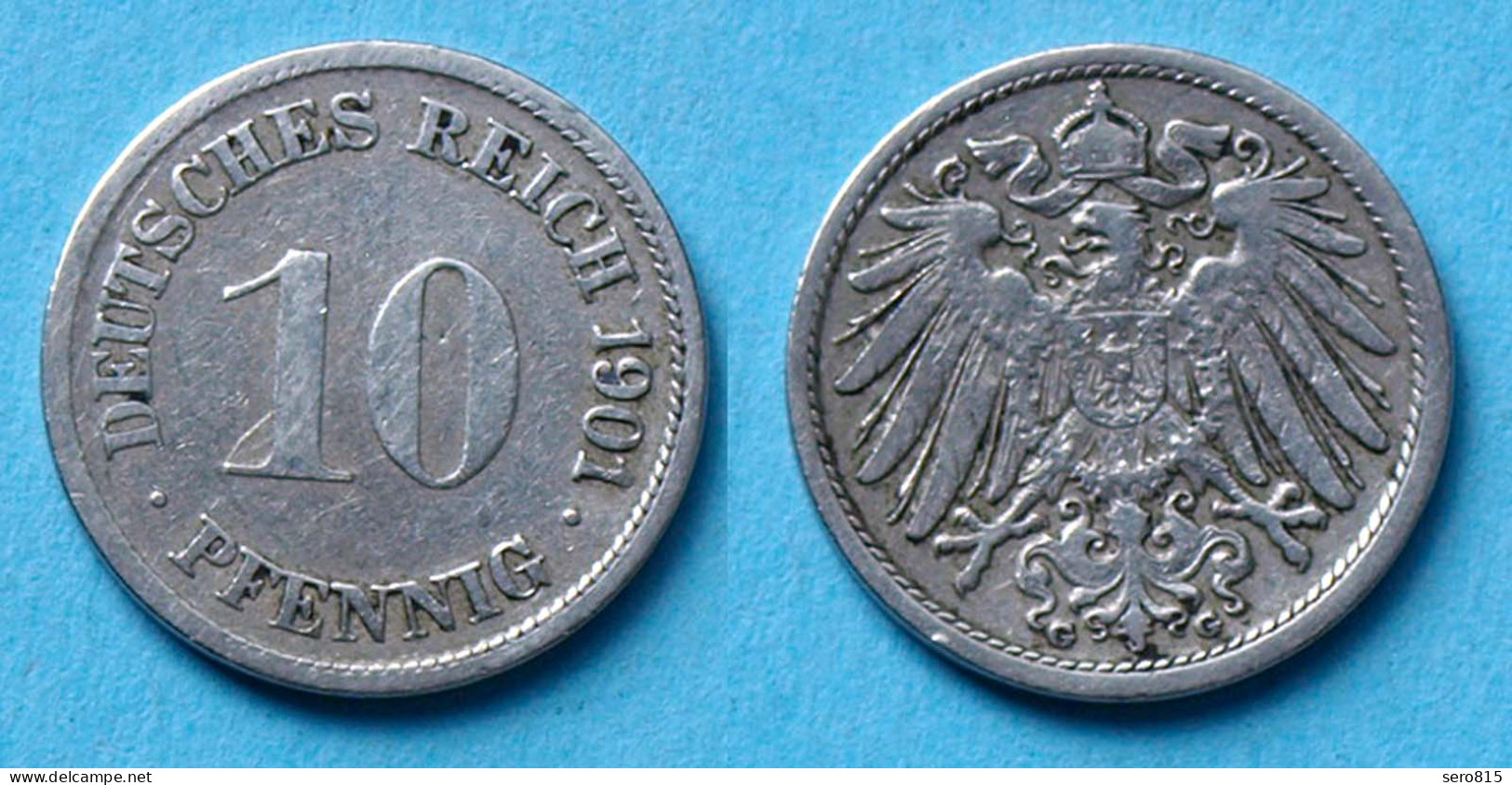 10 Pfennig 1901 G Deutsches Kaiserreich Empire Jäger Nr. 13   (17748 - 10 Pfennig