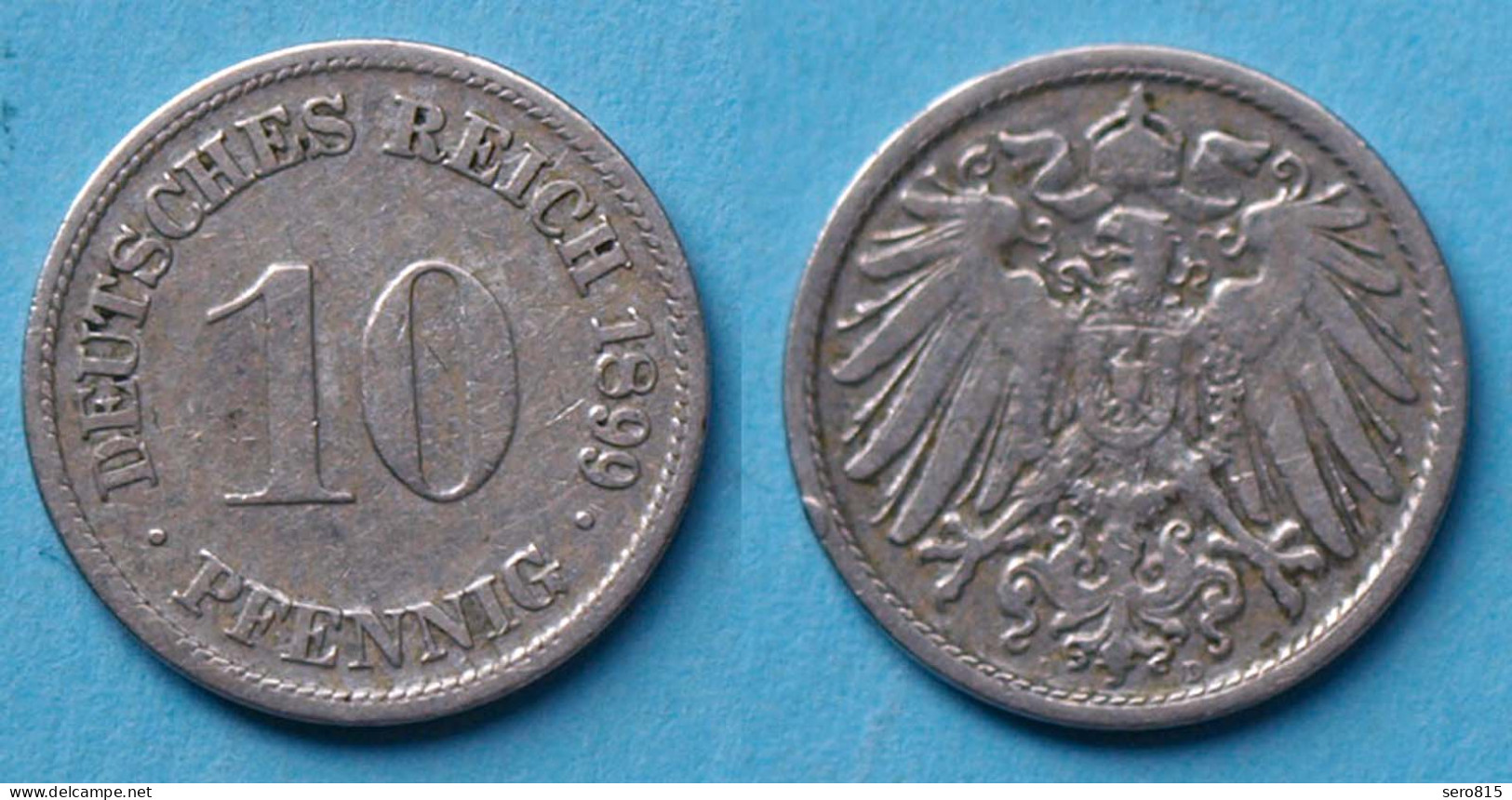 10 Pfennig 1899 D Deutsches Kaiserreich Empire Jäger Nr. 13   (17742 - 10 Pfennig