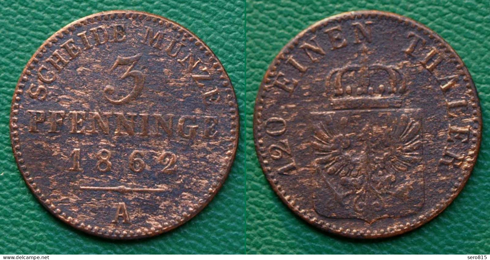 Brandenburg-Preußen 3 Pfennig 1863 A - Wilhelm I. 1861-1888  (17862 - Small Coins & Other Subdivisions