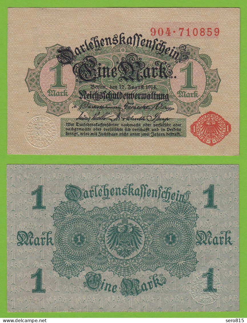 Darlehnskassenschein 1 MARK 1914 Ros. 51c  XF/aUNC  (19542 - Altri & Non Classificati