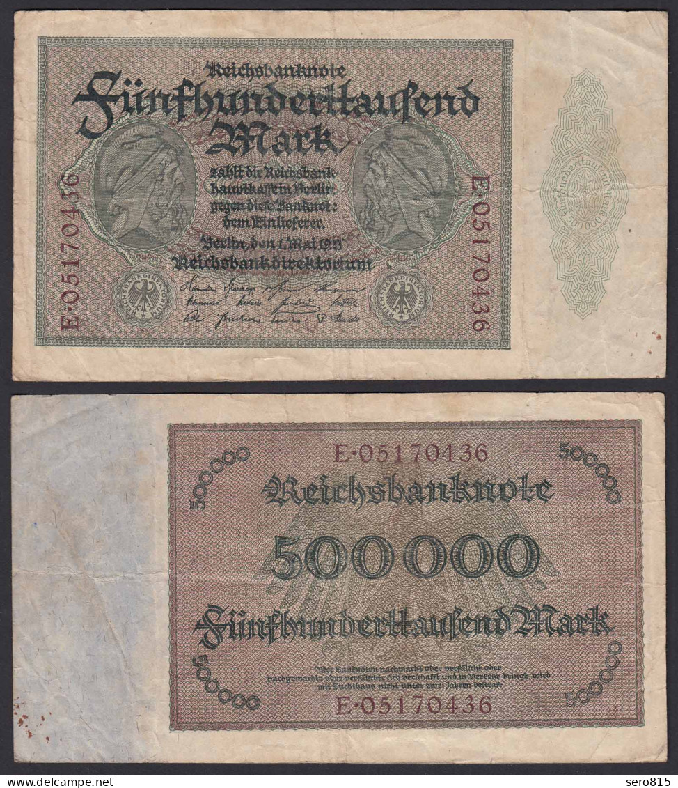 Reichsbanknote - 500000 500.000 Mark 1923 Ros. 87b  F Pick 88a  (19660 - Autres & Non Classés