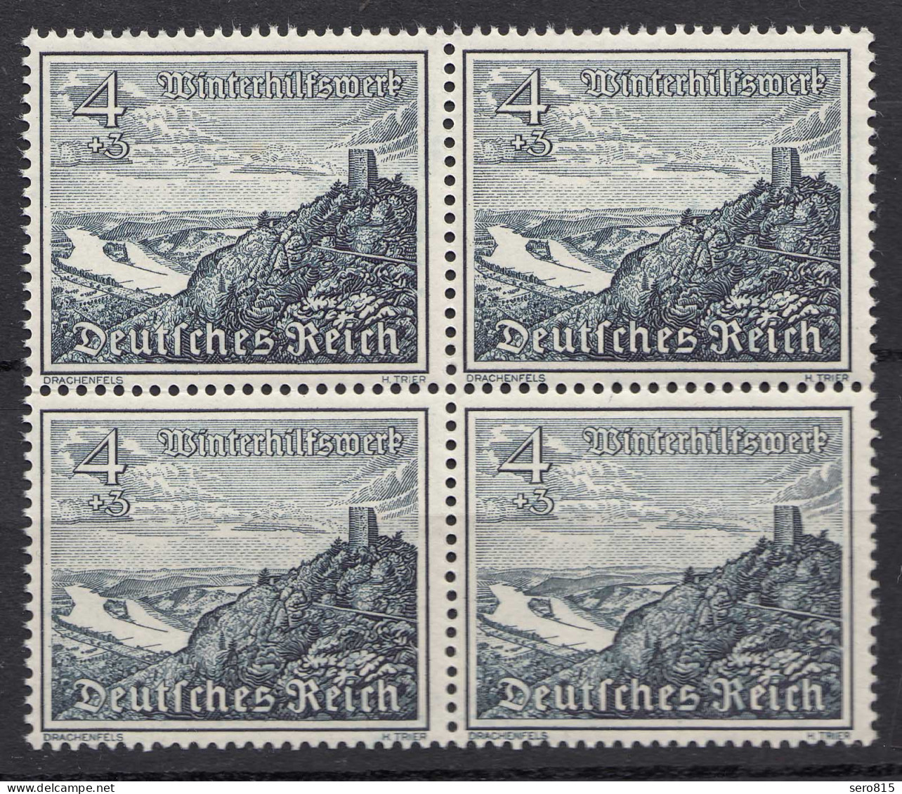 Germany 3.Reich 1939 Michel Nr. 731 ** MNH 4 Pfennig Block Of 4 KW 36 €  (19911 - Autres & Non Classés