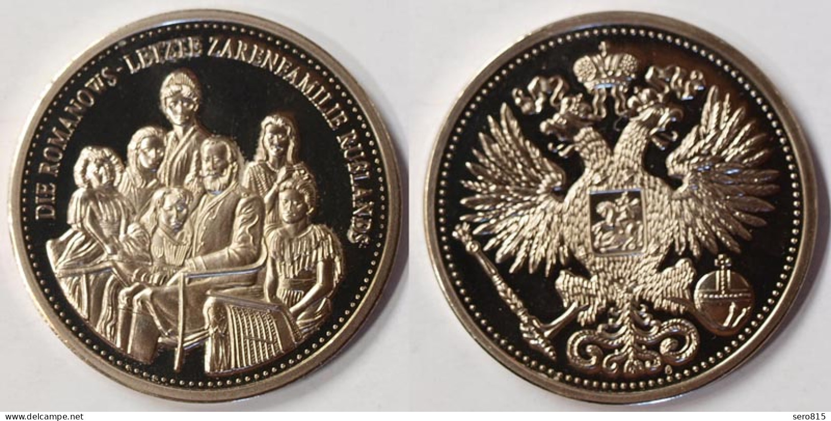 Medaille Die Romanows - Letzte Zarenfamilie Russlands Ø 40 Mm      (p415 - Unclassified
