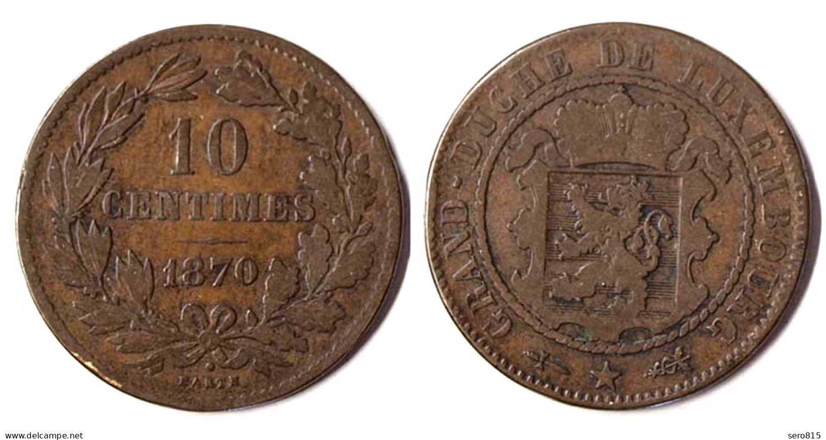 Luxemburg - Luxembourg 10 Centimes 1870 WILLEM III  (p434 - Luxembourg