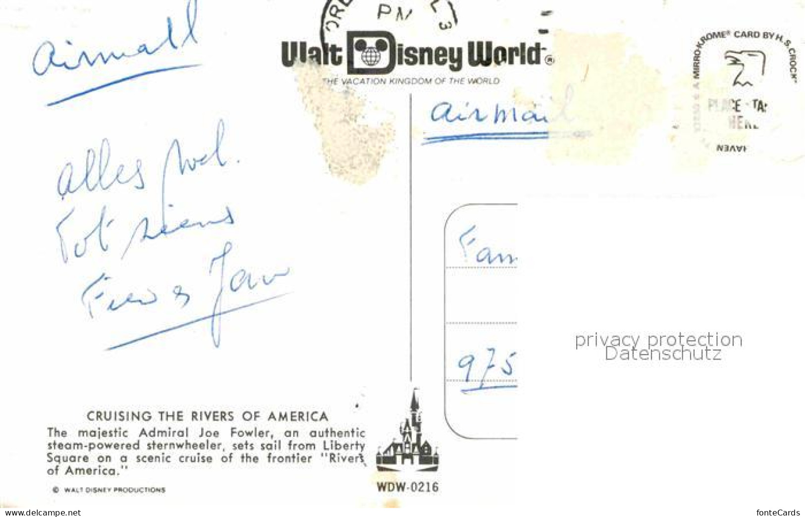 72802969 Walt_Disney_World Sternwheeler Admiral Joe Fowler Rivers Of America  - Other & Unclassified