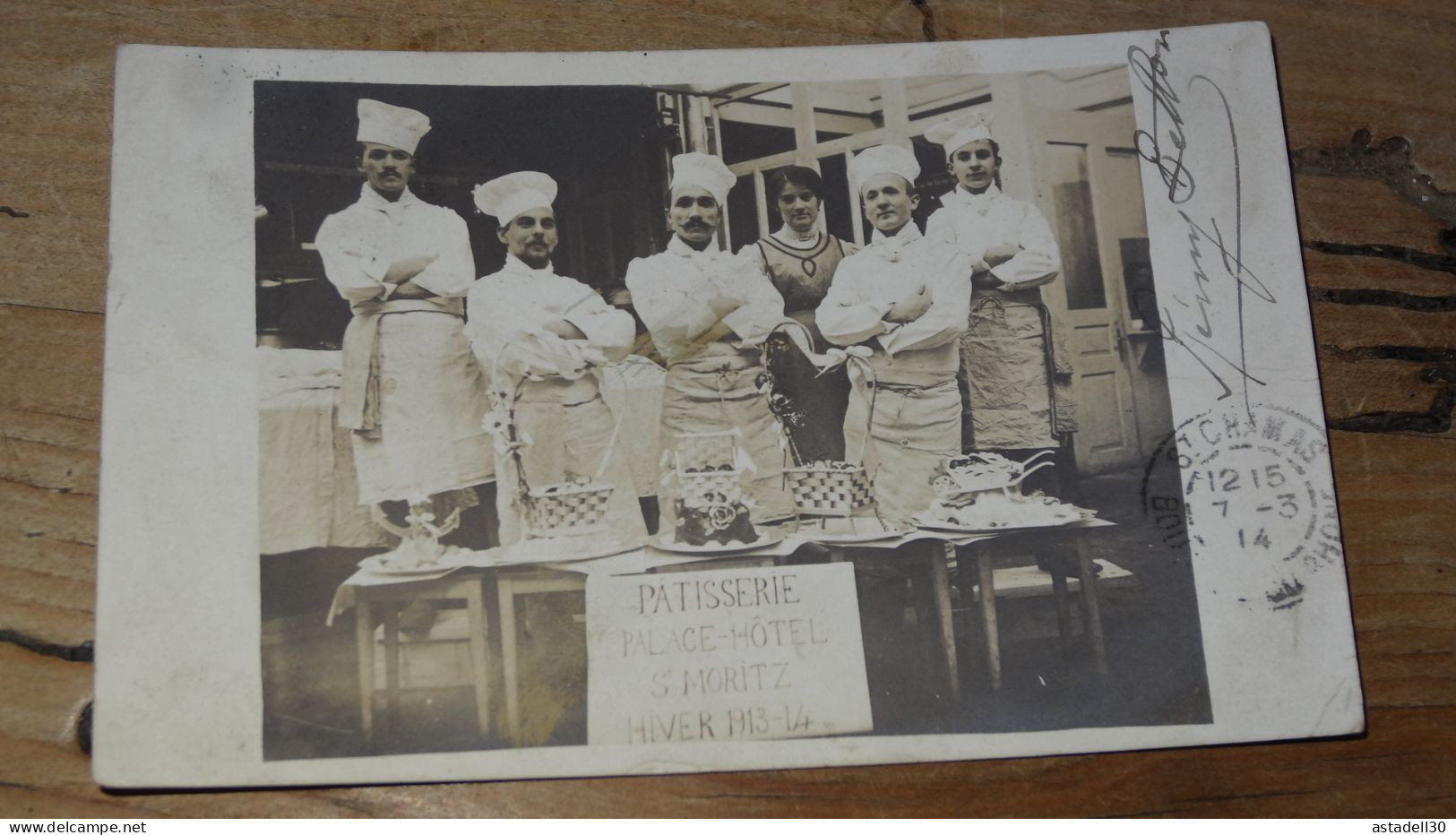 Carte Photo SAINT MORITZ, Cuisiniers Patissiers Du PALACE Hotel  ............... BH-19064 - Sankt Moritz