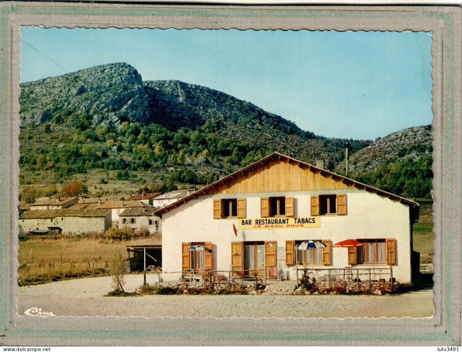 CPSM Dentelée (06) VALDEROURE - Aspect Du Bar-Restaurant Le Baou Roux Dans Les Années 60 - Other & Unclassified