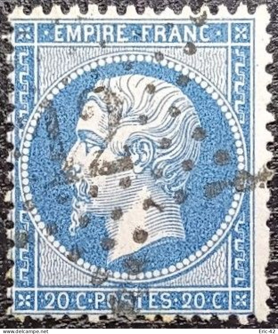 N°22. Oblitéré étoile De Paris N°12 - 1862 Napoleone III