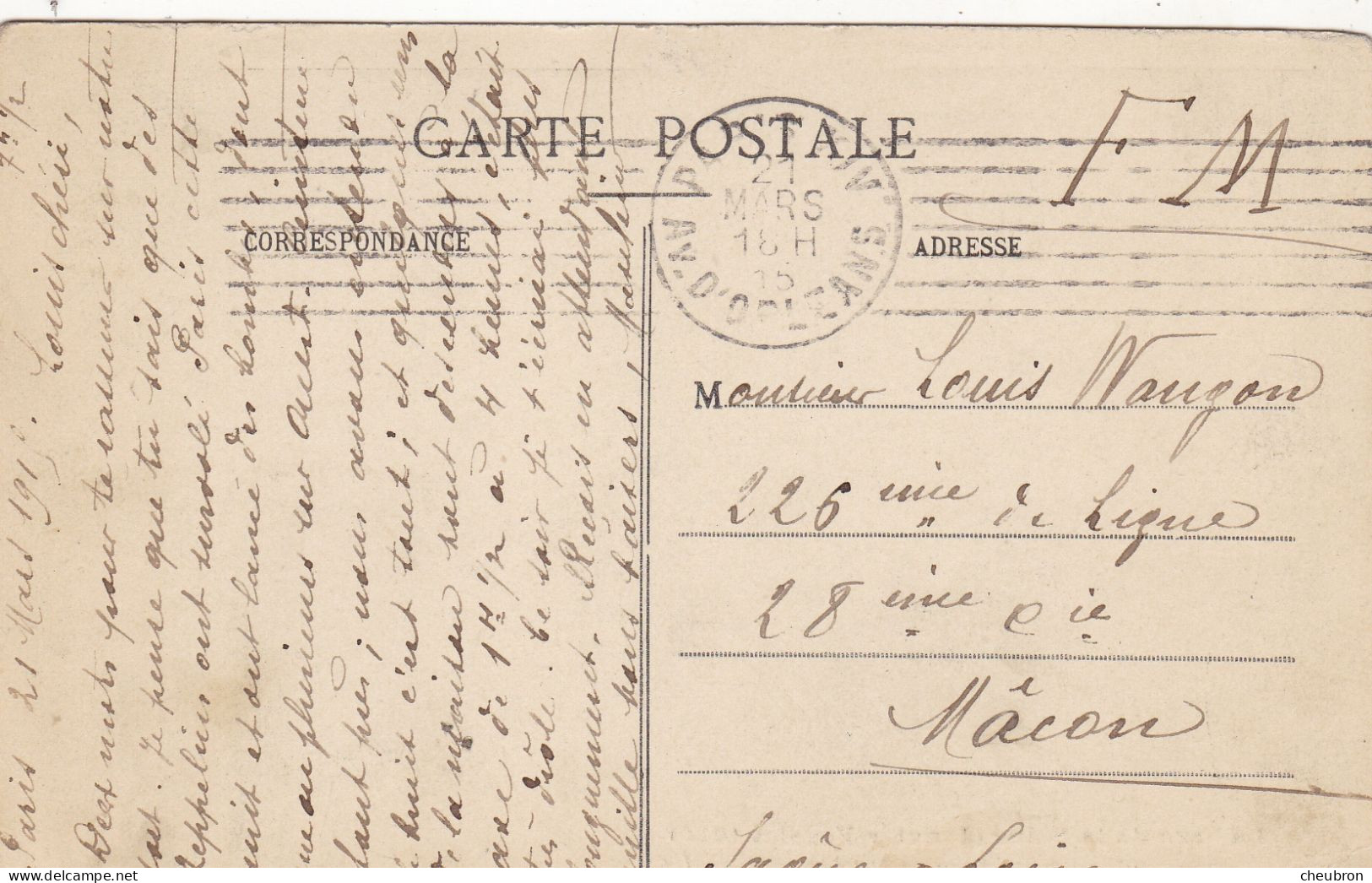 75. PARIS. CRUE DE LA SEINE INONDATIONS DE 1910. UN BAC IMPROVISE RUE D'IVRY. CHIEN DANS L'EAU. ANNEE 1915 TEXTE F.M - Alluvioni Del 1910