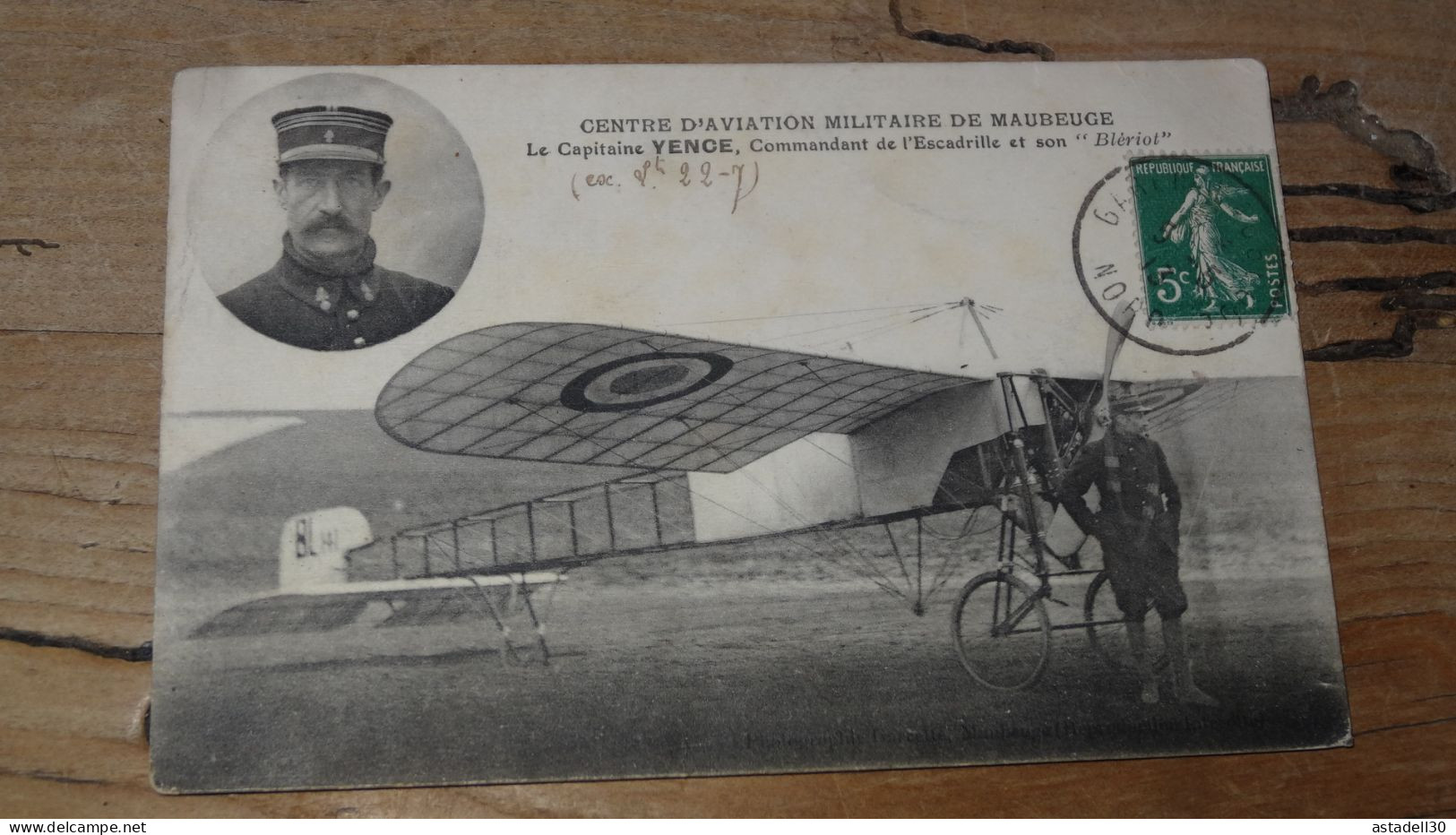 Centre Aviation Militaire De MAUBEUGE, Cap Vence Et Son Blériot   ............... BH-19069 - Maubeuge