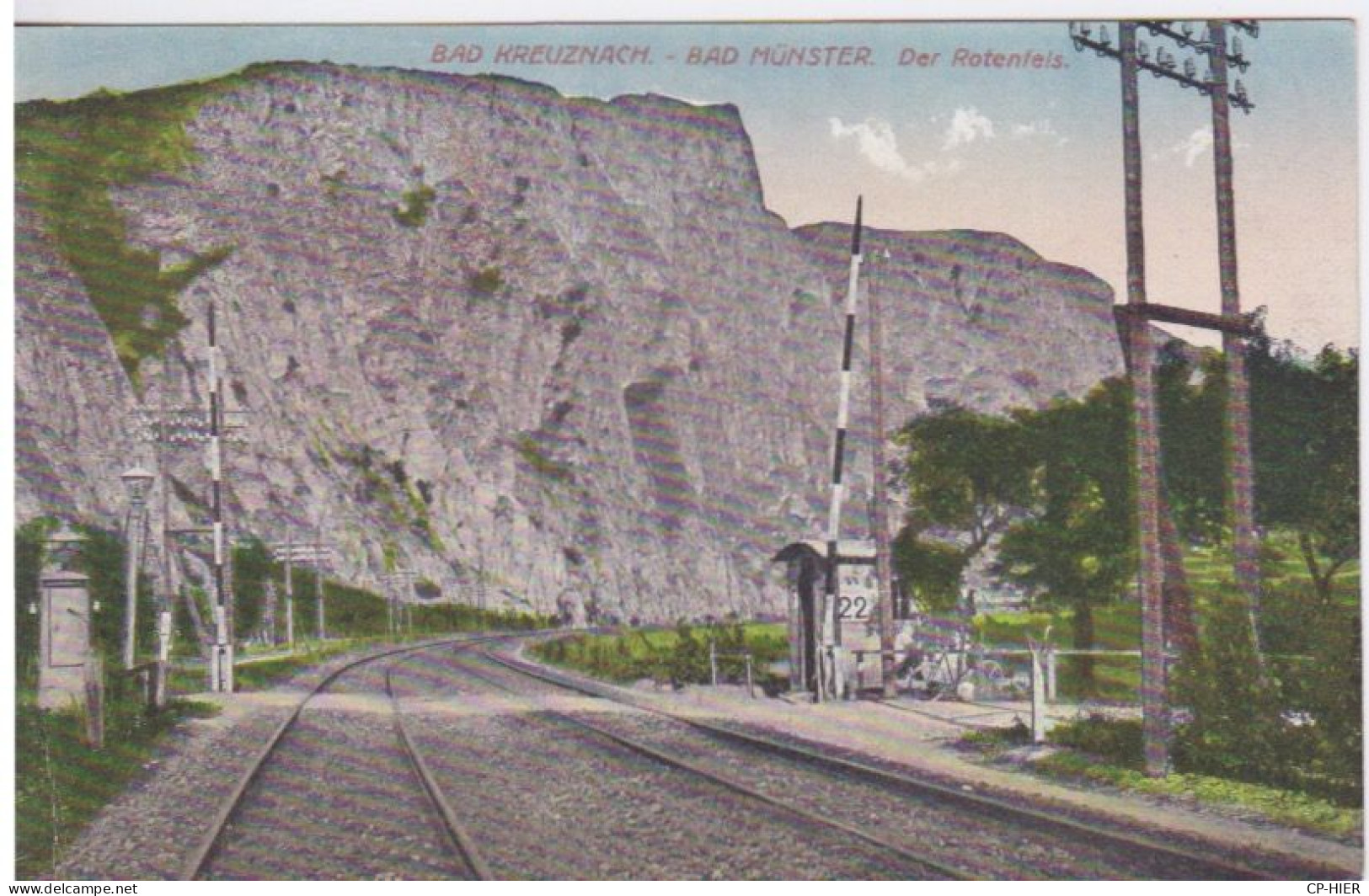 ALLEMAGNE - BAD KREUZNACH - BAD MÜNSTER - DER ROTENFELS - VOIE DU CHEMIN DE FER  - PASSAGE A NIVEAU - SANS TRAIN - Bad Kreuznach