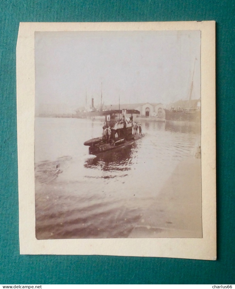 PHOTO Ancienne SOUS MARIN Base Marine U Boot Sottomarino Submarine Submarino - Alte (vor 1900)