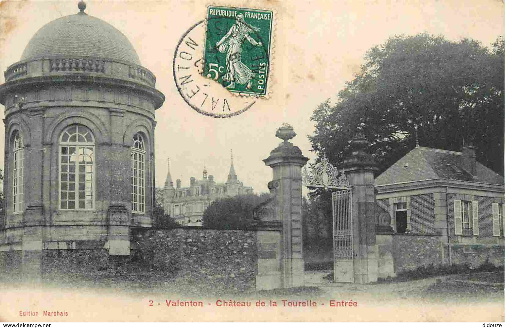 94 - Valenton - Château De La Tourelle - Entrée - CPA - Oblitération Ronde De 1919 - Voir Scans Recto-Verso - Valenton