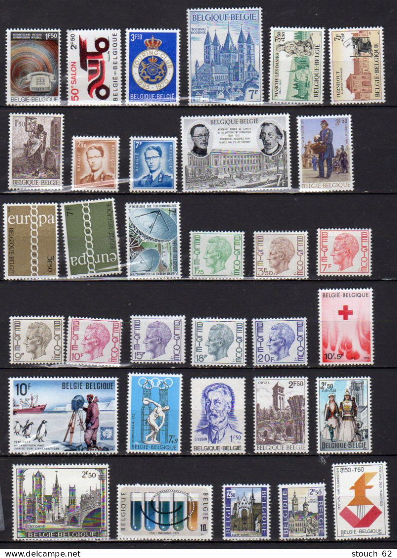 Belgique 1971, Année Complète Neuve, 1567 / 1615** - Années Complètes