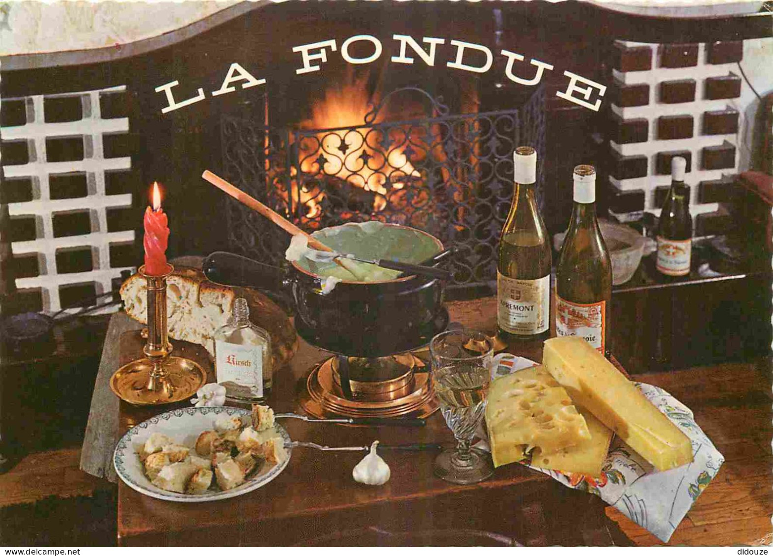 Recettes De Cuisine - Fondue - Gastronomie - Carte Dentelée - CPM - Voir Scans Recto-Verso - Recipes (cooking)