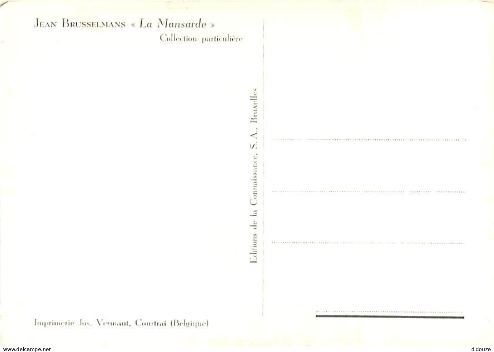 Art - Peinture - Jean Brusselmans - La Mansarde - CPM - Voir Scans Recto-Verso - Malerei & Gemälde