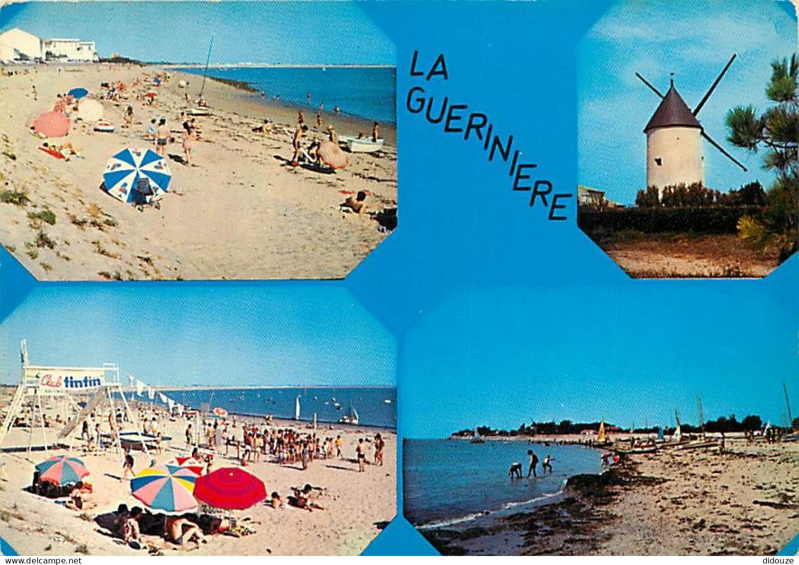 85 - Ile De Noirmoutier - La Guérinière - Multivues - Scènes De Plage - Moulin - Flamme Postale De Barbatre - CPM - Voir - Ile De Noirmoutier
