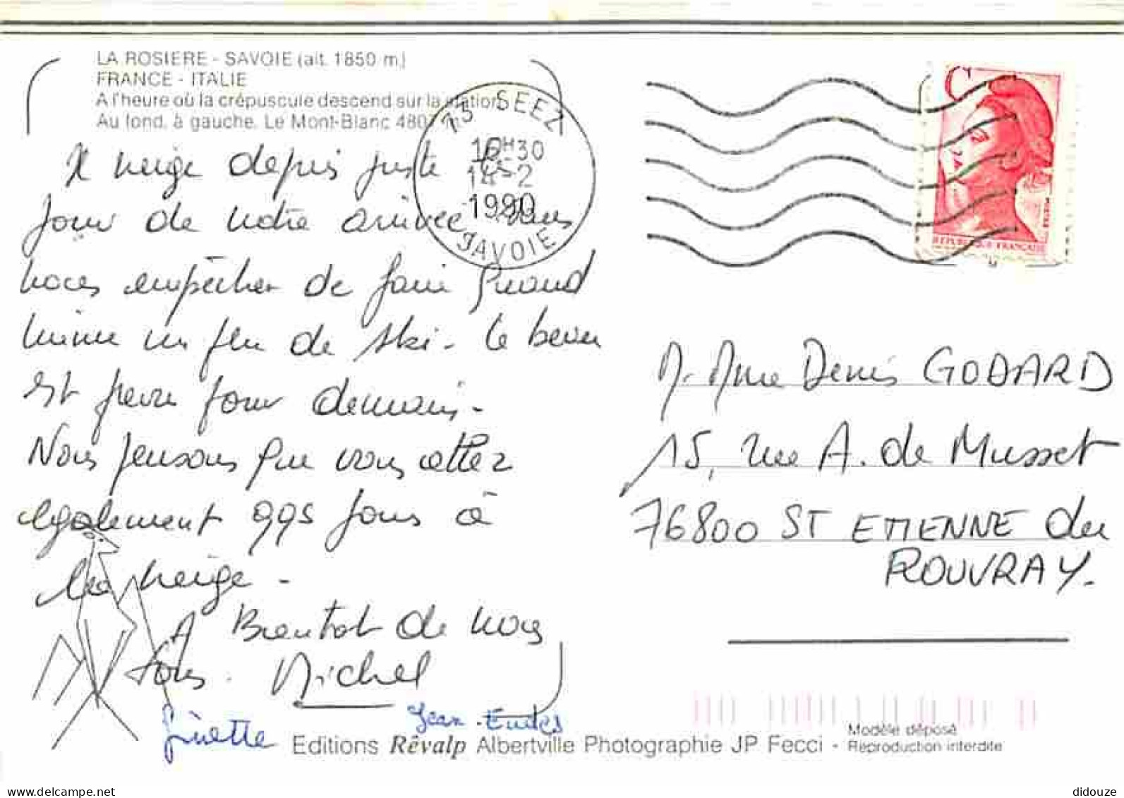 73 - La Rosière - Au Fond à Gauche Le Mont Blanc - CPM - Voir Scans Recto-Verso - Andere & Zonder Classificatie