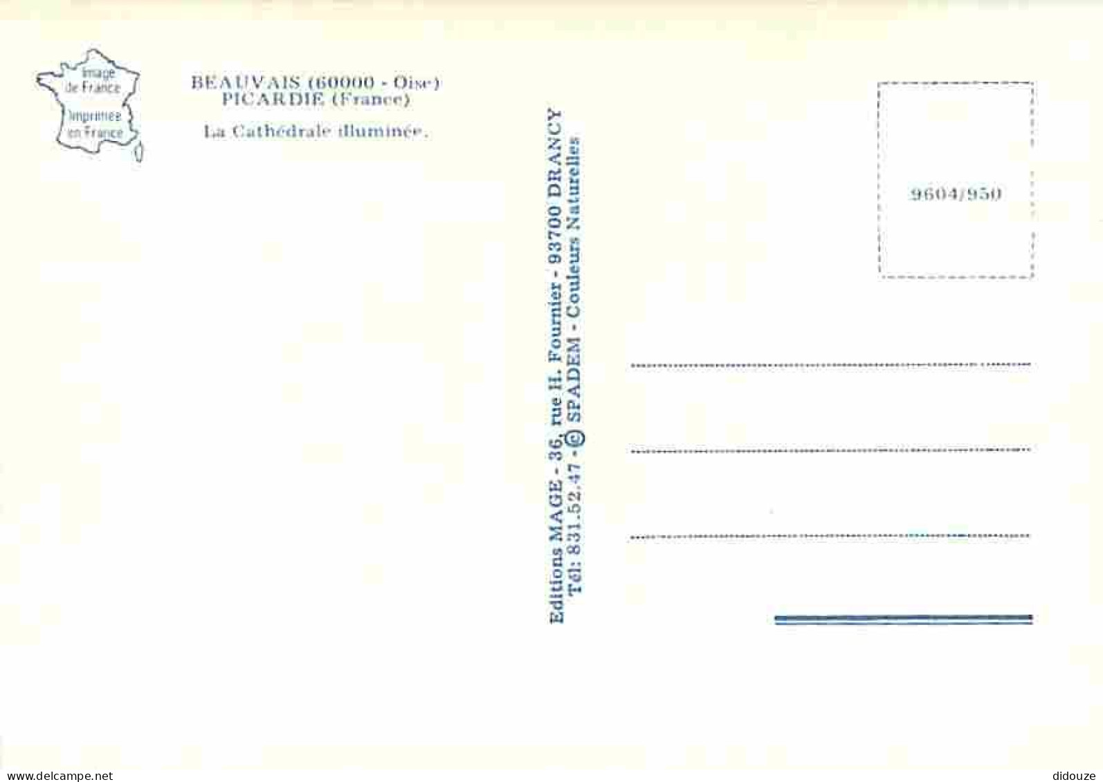 60 - Beauvais - La Cathédrale Saint Pierre - Vue De Nuit - Automobiles - Carte Neuve - CPM - Voir Scans Recto-Verso - Beauvais