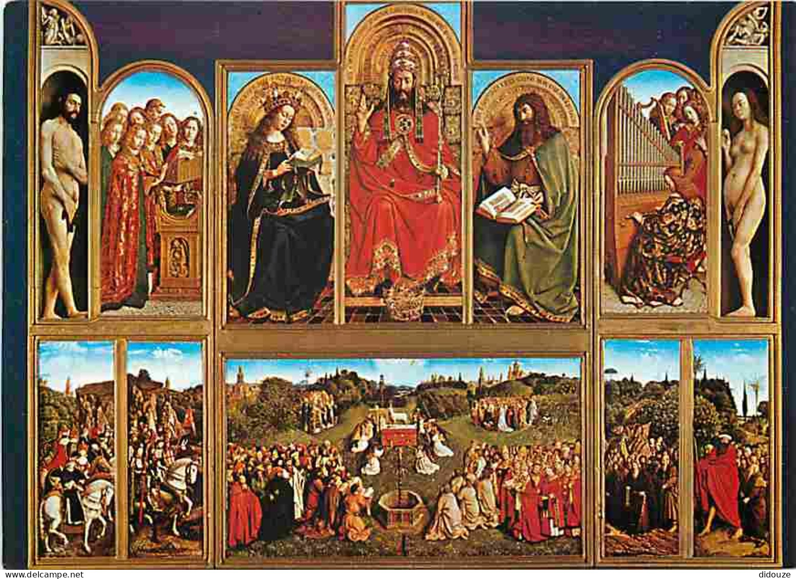 Art - Peinture Religieuse - Gent - St Baafs - Van Eyck - L'Agneau Mystique - CPM - Voir Scans Recto-Verso - Schilderijen, Gebrandschilderd Glas En Beeldjes