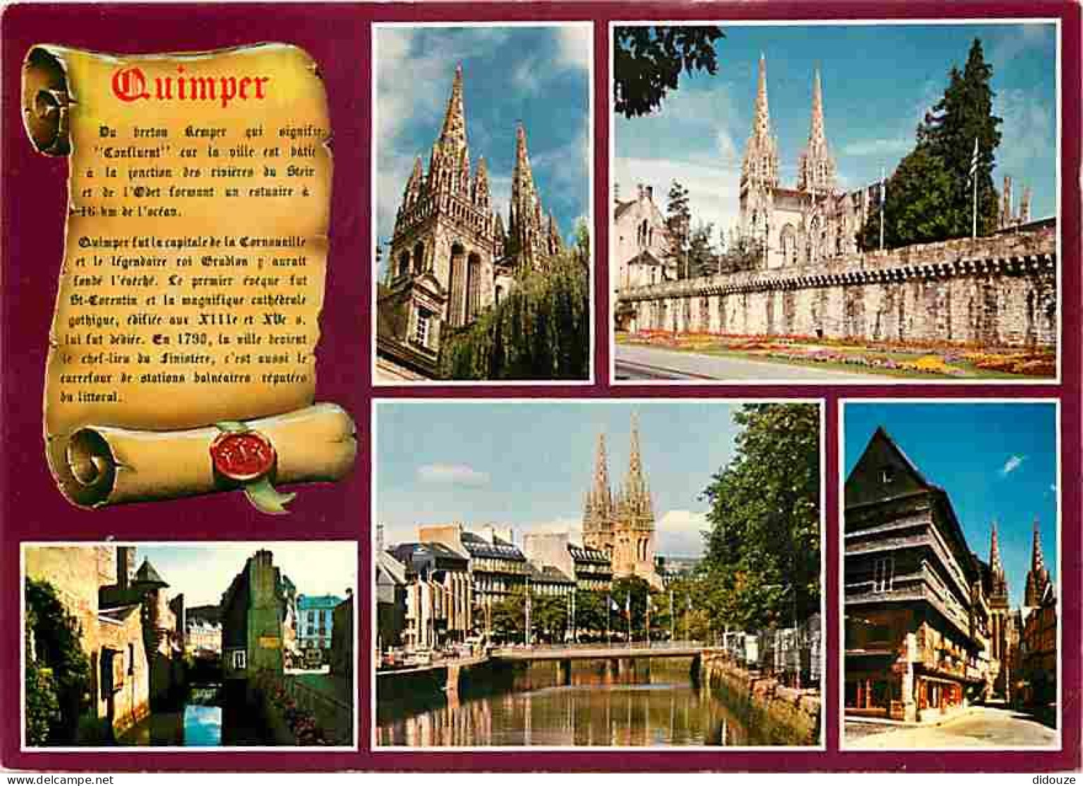 29 - Quimper - Multivues - Flamme Postale - Voir Scans Recto Verso  - Quimper