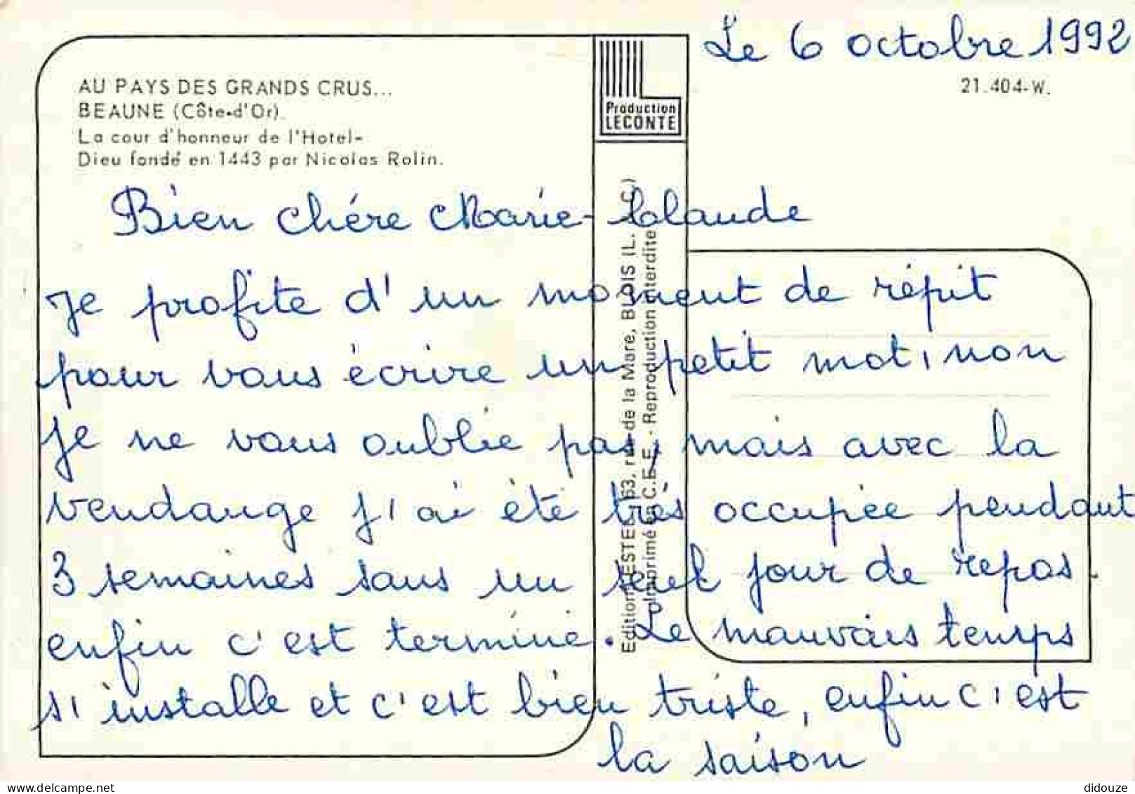 21 - Beaune - L'Hotel Dieu - La Cour D'honneur - CPM - Voir Scans Recto-Verso - Beaune