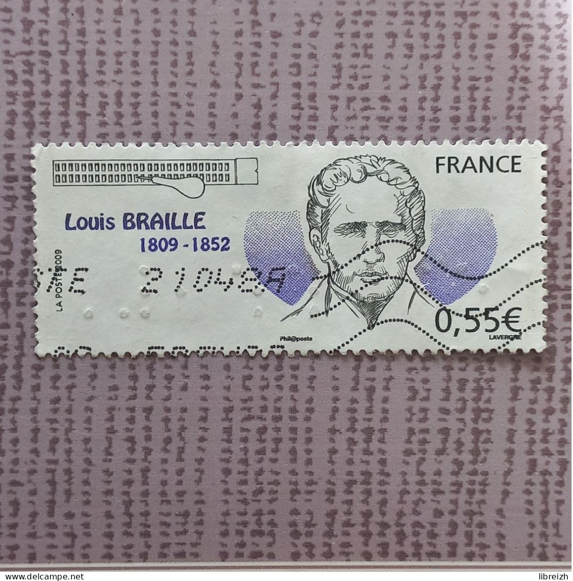 Louis Braille   N° 4324 Année 2009 - Usados