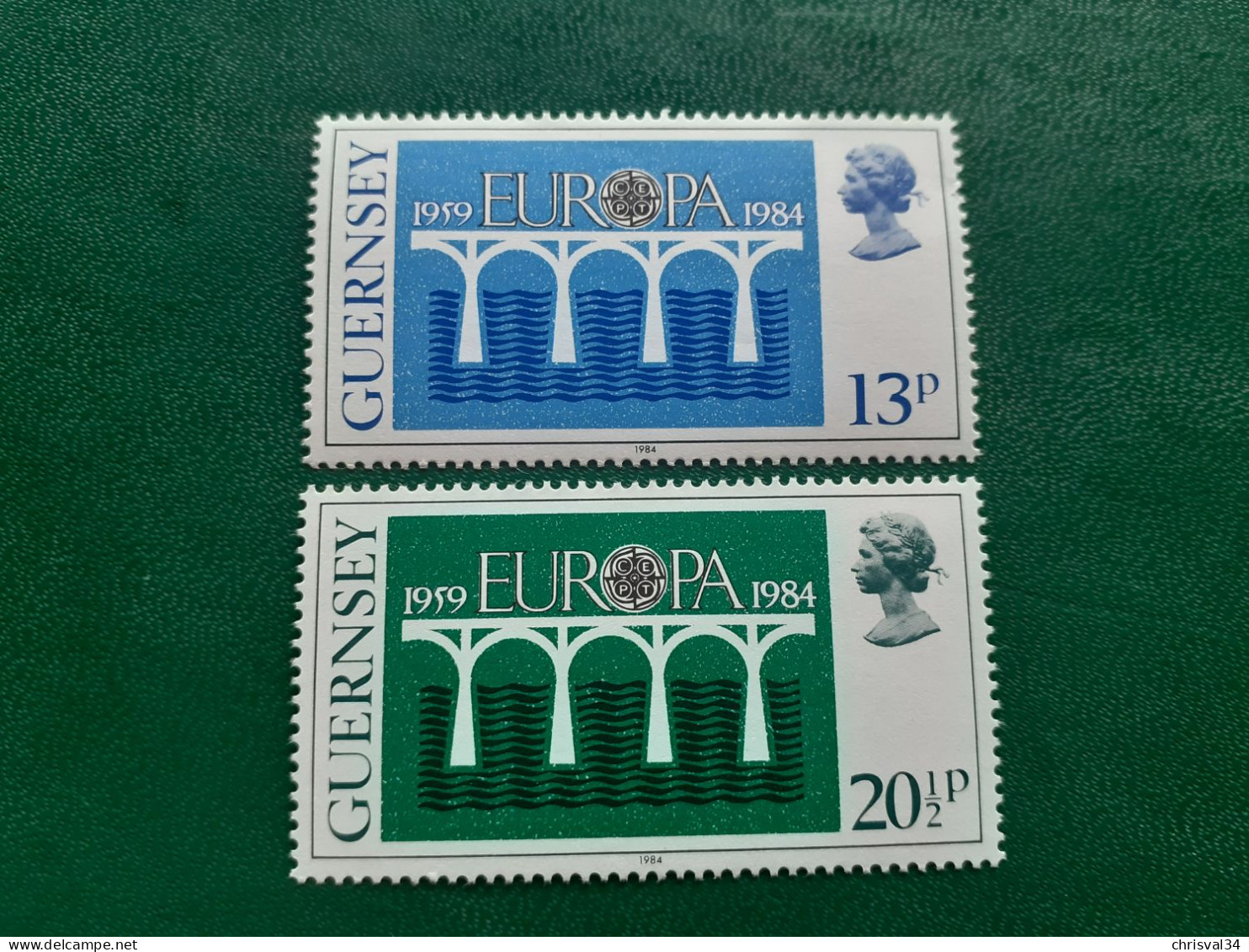 TIMBRES   GUERNESEY  ANNEE  1984    N  286  /  287     NEUFS  LUXE** - Guernesey