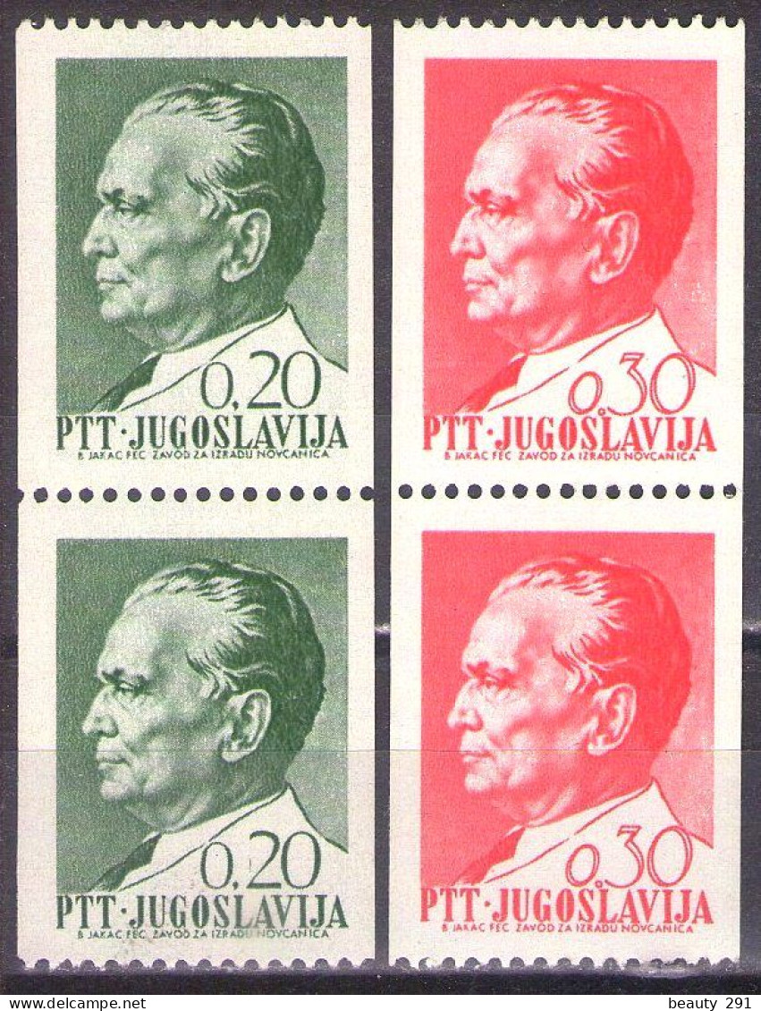 Yugoslavia 1968 - Definitive-Automat Stamps-Tito - Mi 1266-1267 - MNH**VF - Ungebraucht