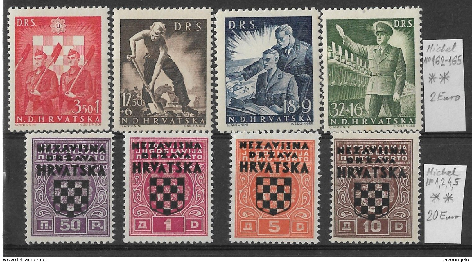 Croatia-NDH, Various Stamps (year 1941-1944) - Croazia