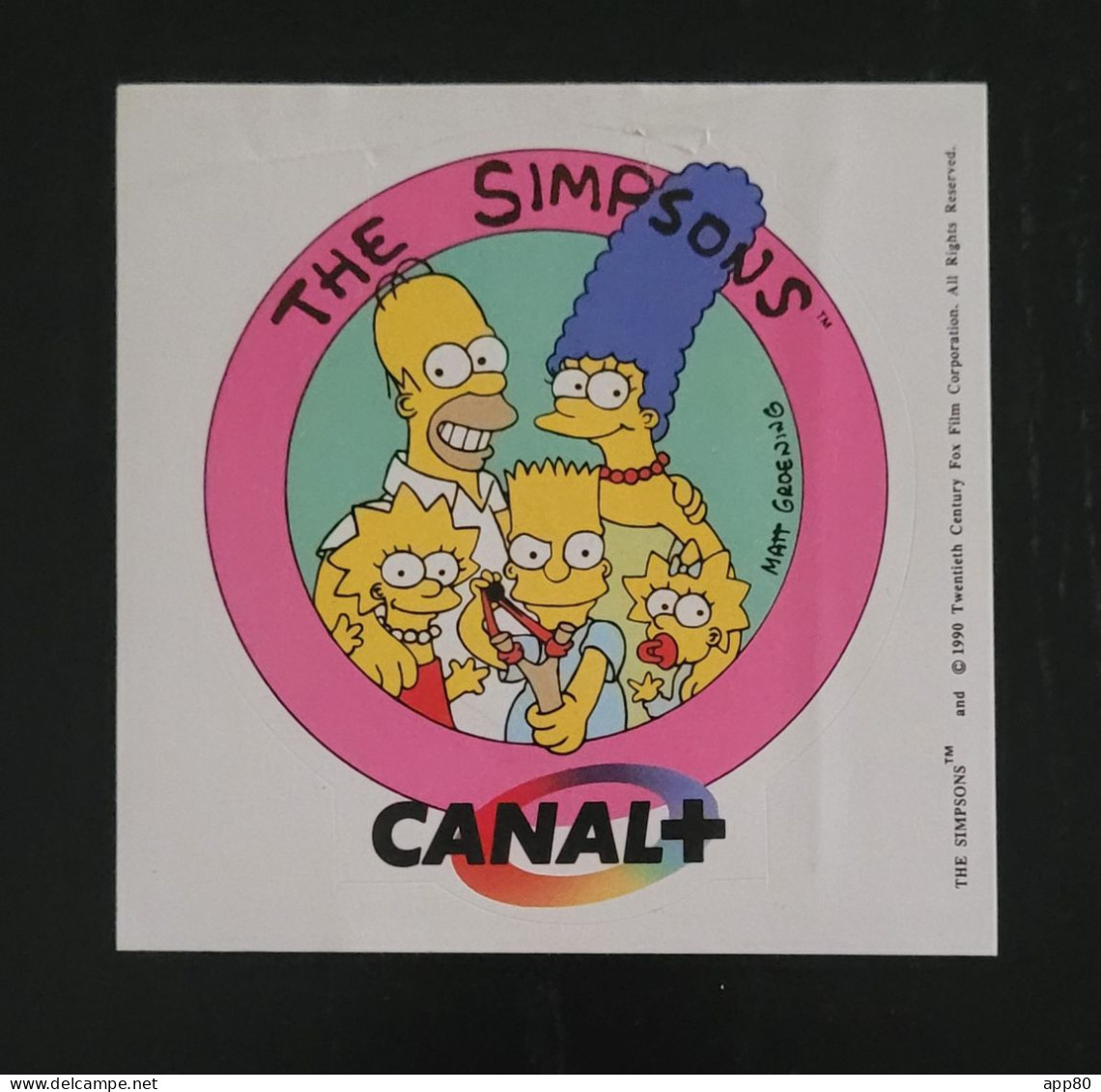 Autocollant Vintage Canal+ / The Simpsons / Télévision - Stickers