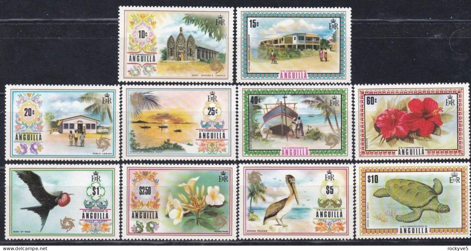 Anguilla 1972-75 Definitives MNH CV £61.65 SP £22.99 (2 Scans) - Anguilla (1968-...)