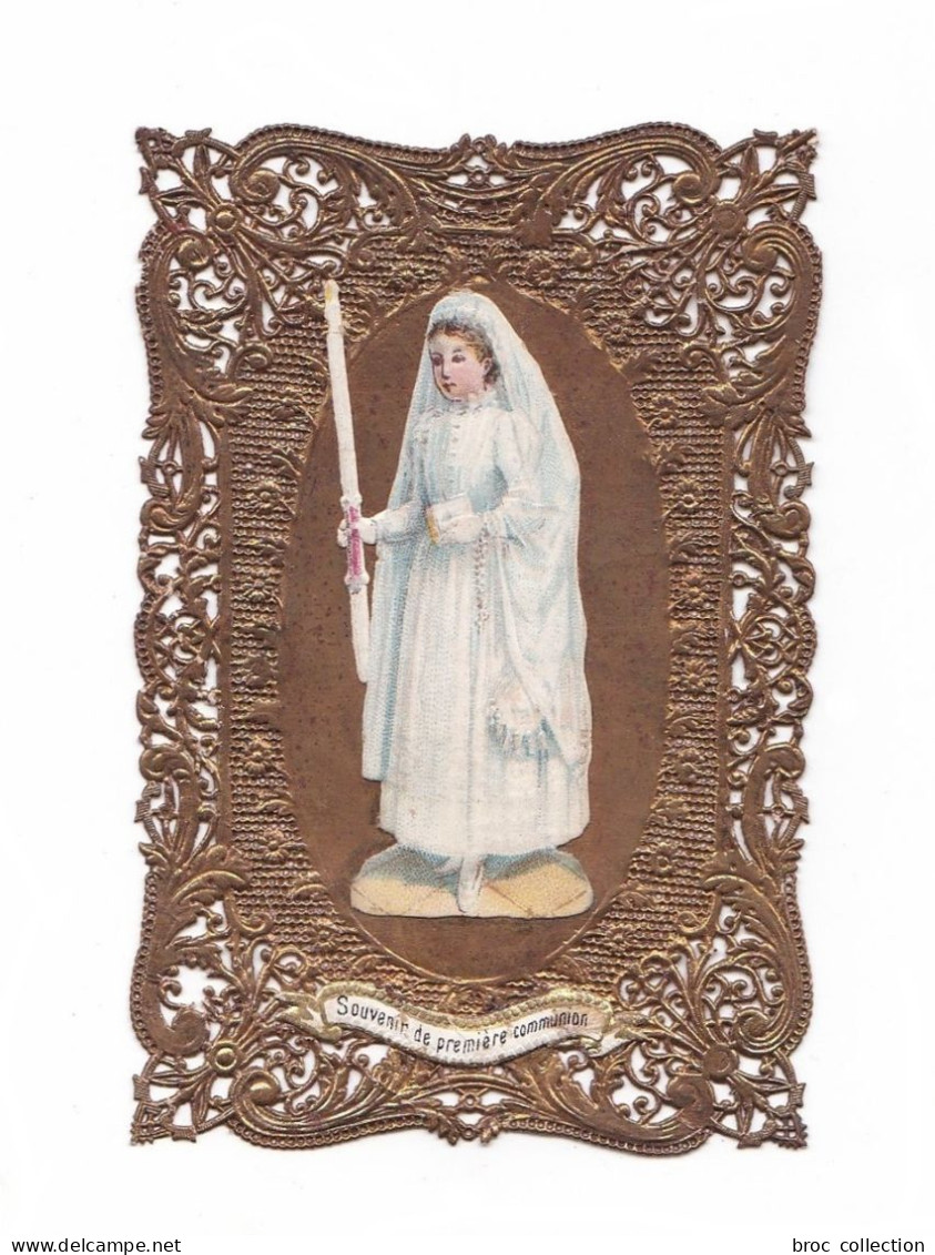 Canivet Et Chromo Communiante, Ajoutis, 1re Communion De Maria Charvon, 1901 - Images Religieuses
