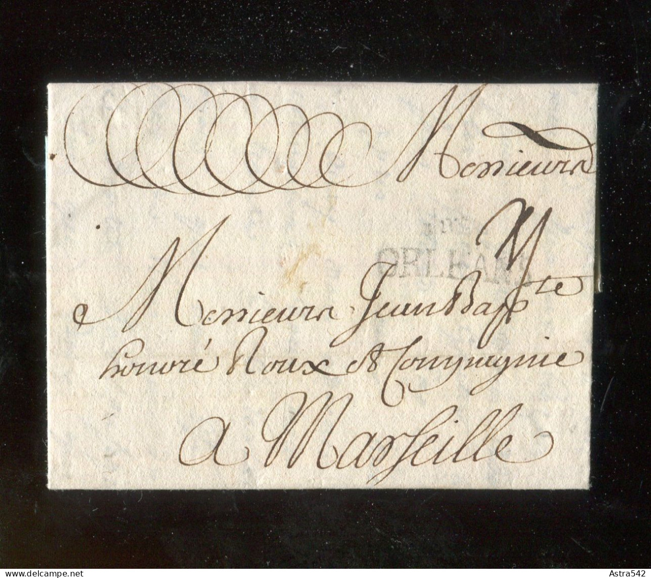 "FRANKREICH" 1738, Frueher Vorphila-Brief Mit L1 "ORLEANS" (A2051) - 1701-1800: Vorläufer XVIII