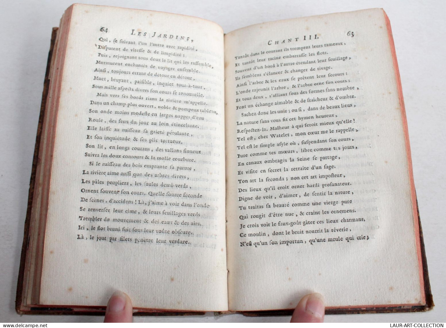 LES JARDINS OU L'ART D'EMBELLIR LES PAYSAGES POEME De DE LILLE NOUVELLE Ed. 1782, LIVRE ANCIEN XVIIIe SIECLE (2204.118) - 1701-1800