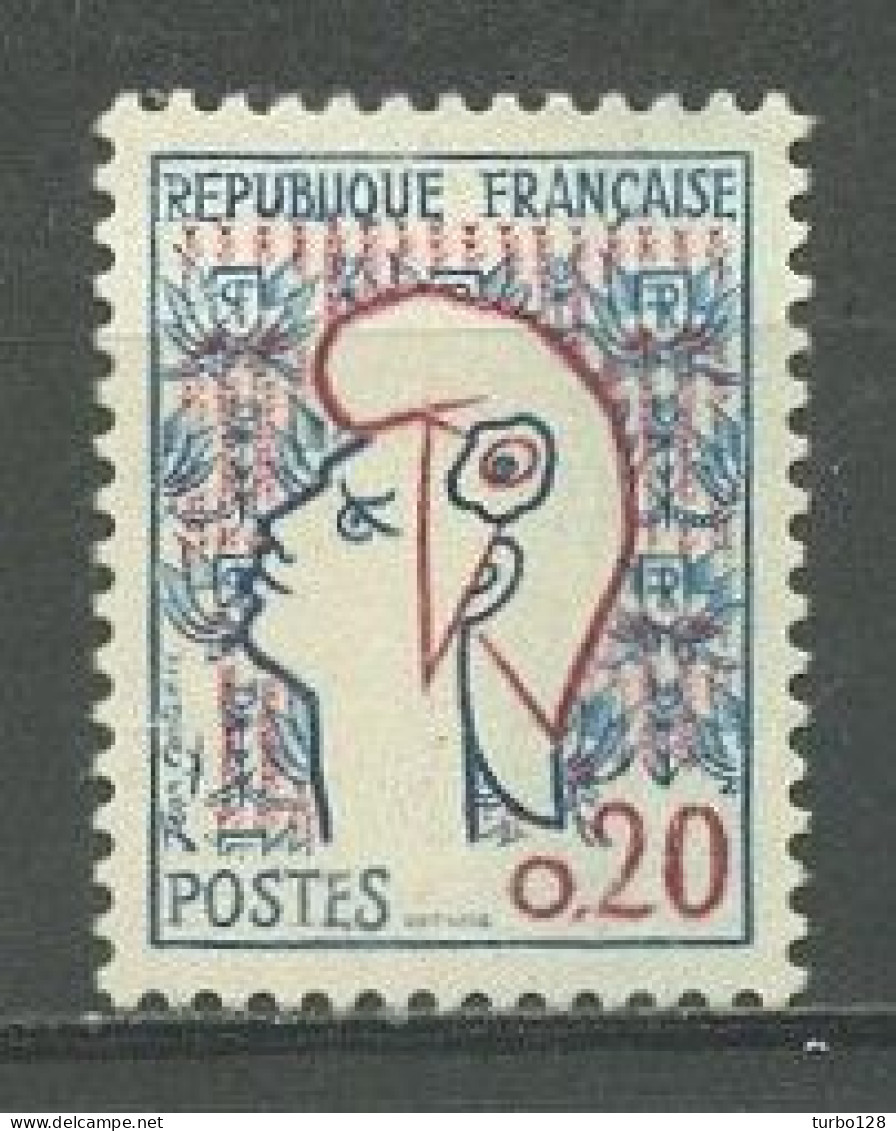 FRANCE 1961 N° 1282a ** Neuf  MNH Superbe C 3 € Marianne De Cocteau Type II - Neufs