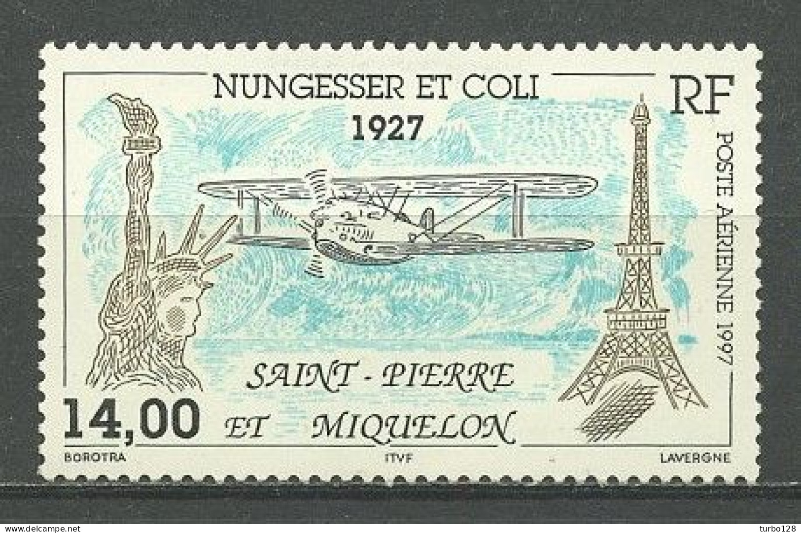 SPM Miquelon 1997 PA N° 77 **  Neuf MNH Superbe C 6,50 € Avions Planes Tour Eiffel  Statue Liberté Nungesser Coli Biplan - Ungebraucht