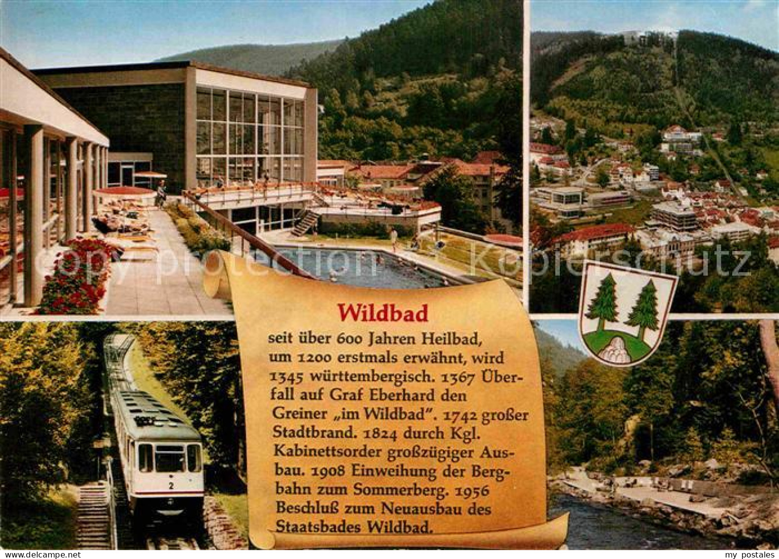 72891819 Wildbad Schwarzwald Freibad Fliegeraufnahme Bergbahn Bad Wildbad - Other & Unclassified