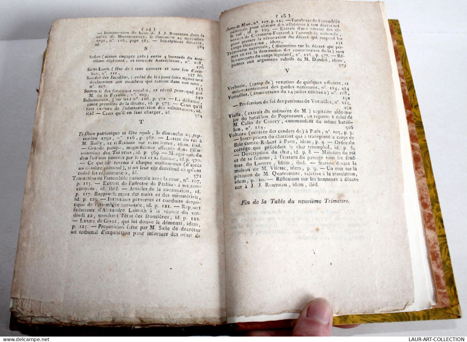 N°105 A 116 REVOLUTIONS DE PARIS A LA NATION par PRUDHOMME 1791 3e ANNEE 9e TRIMESTRE LIVRE ANCIEN XXe SIECLE (2204.122)