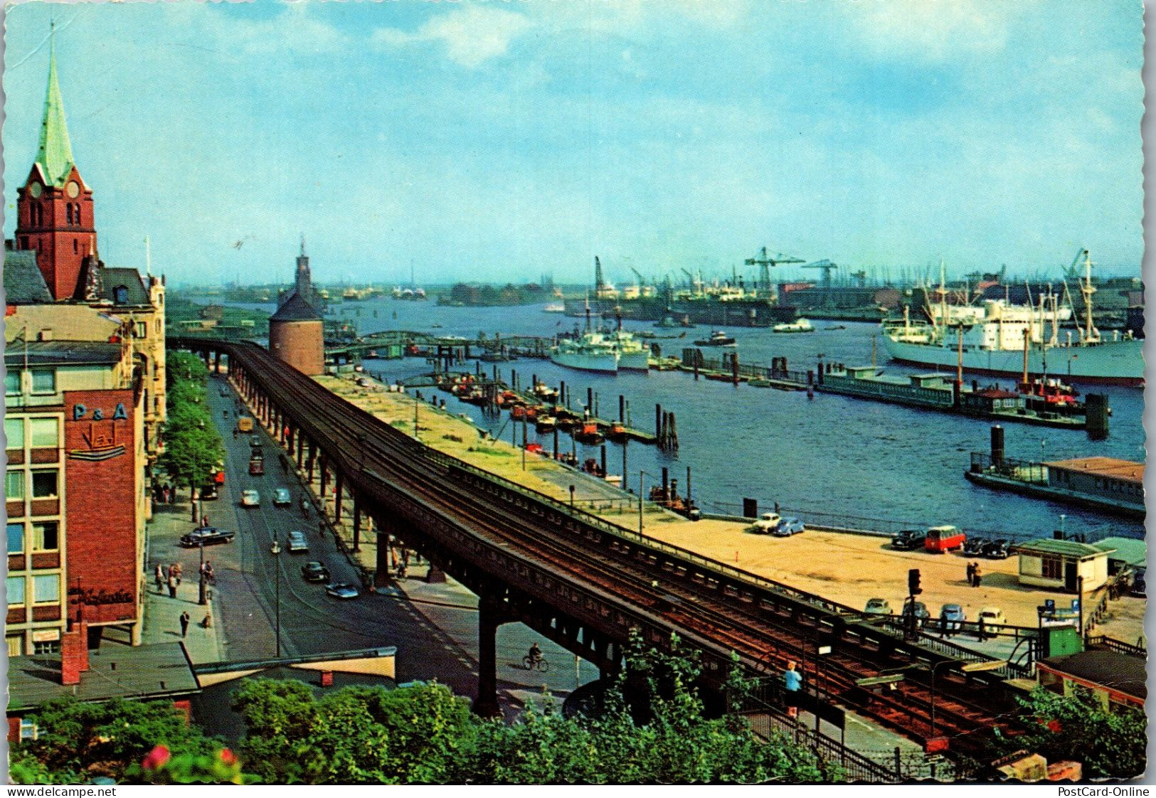 51757 - Deutschland - Hamburg , Hafen Mit Überseebrücke - Gelaufen 1965 - Andere & Zonder Classificatie