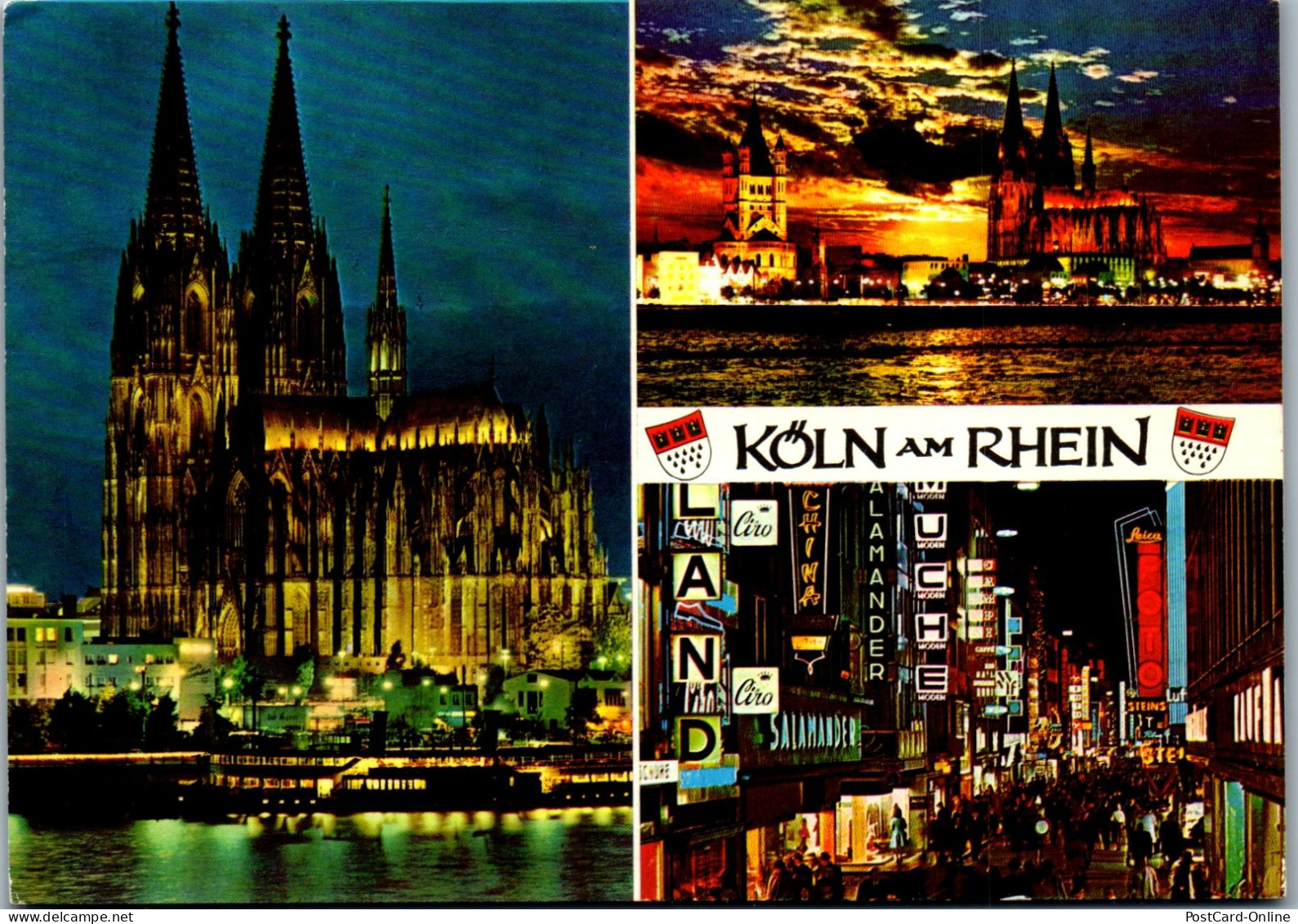 51739 - Deutschland - Köln , Dom , Rheinufer , Hohestraße - Gelaufen 1974 - Koeln